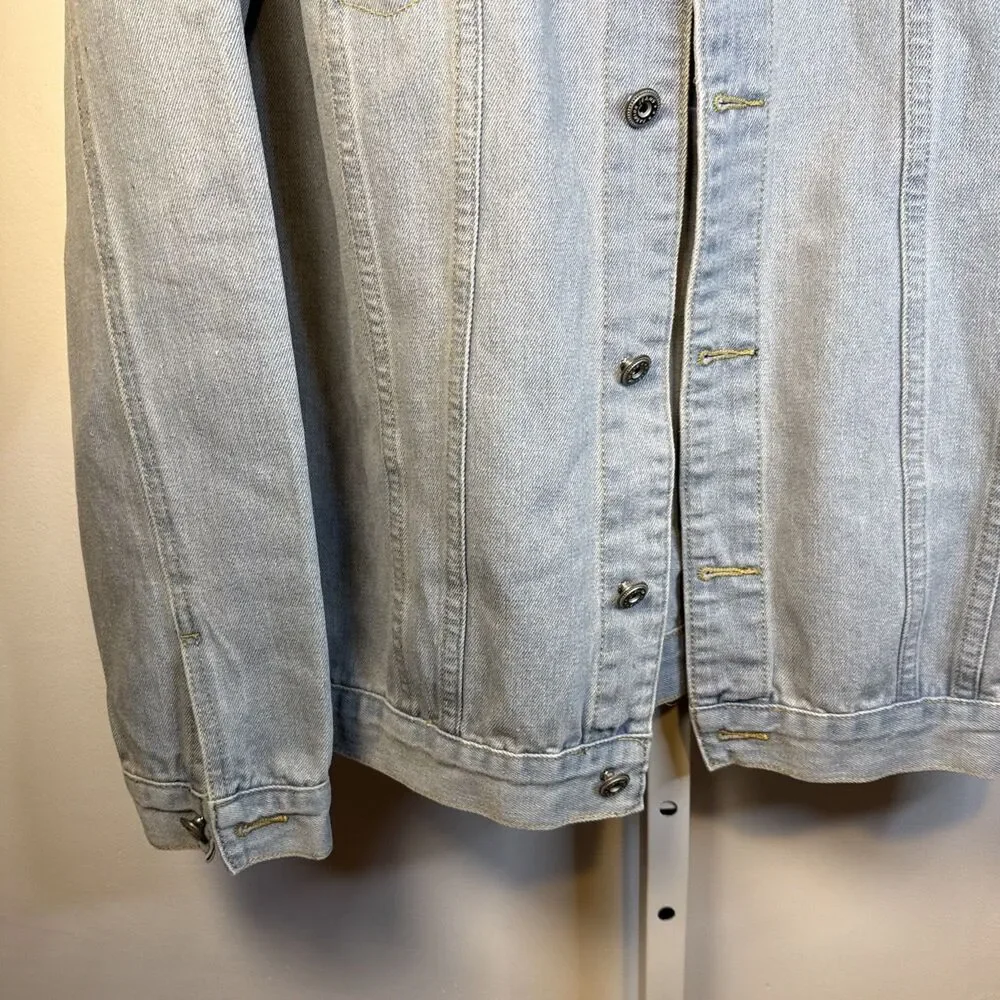 Light wash Denim Jacket Size XL Women's Cotton Unbranded lightweight - Picture 2 of 6